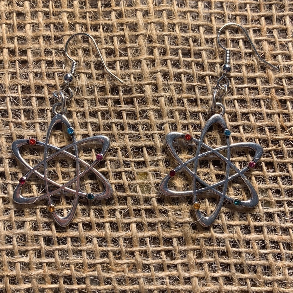 Nwt Handmade Atom Earrings